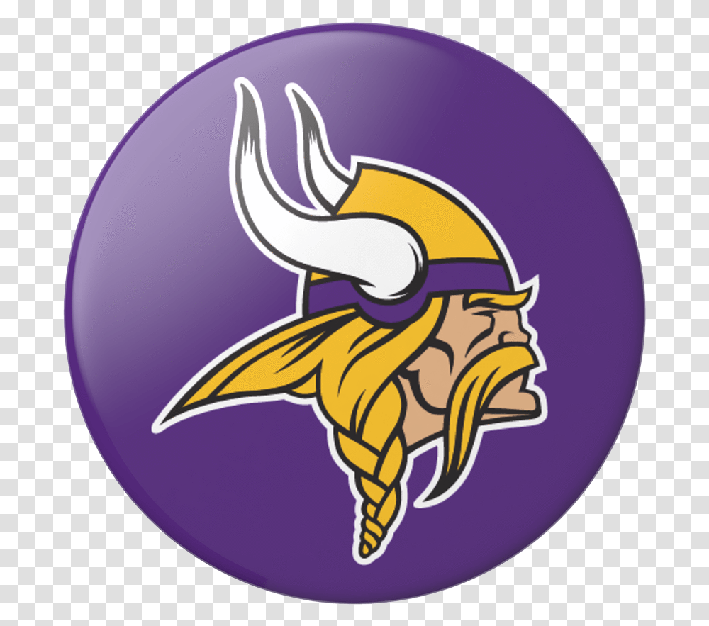 Minnesota Vikings Helmet Popsockets Popgrip Vikings Minnesota, Logo, Trademark, Animal Transparent Png