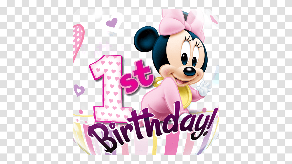 Minnie Birthday Bubble Balloon, Number, Cream Transparent Png