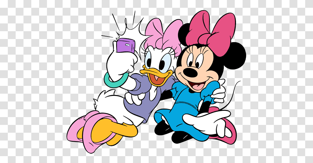 Minnie Daisy Getting Their Selfie My Favorite Minnie Mouse, Bird, Snow Transparent Png