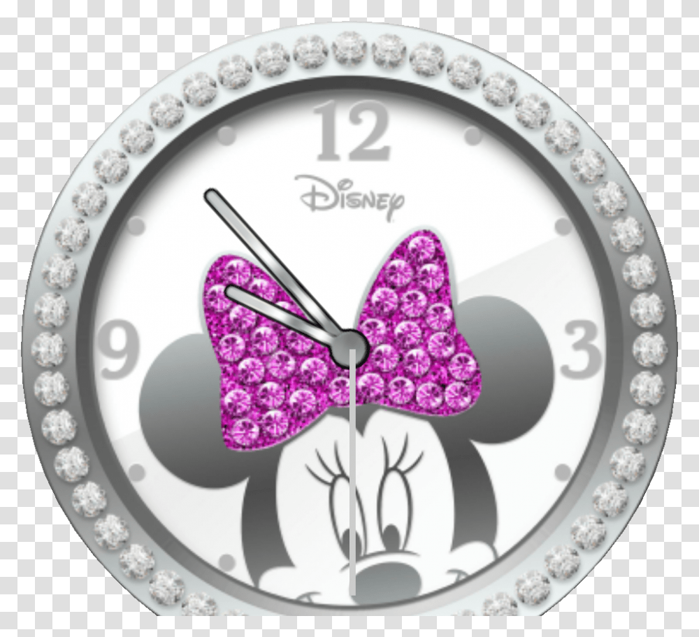 Minnie Diamond Watch Face Preview Disney Store, Wall Clock, Analog Clock, Ring, Jewelry Transparent Png