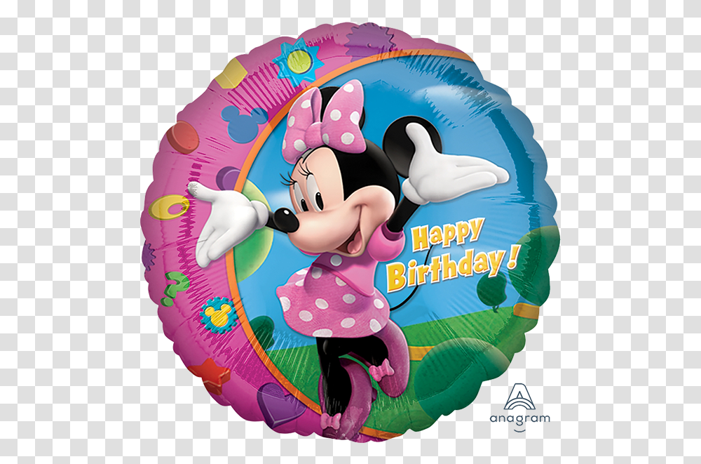 Minnie Happy Birthday Balloon Birthday Balloon Mickey Mouse, Toy, Sphere, Outdoors, Graphics Transparent Png