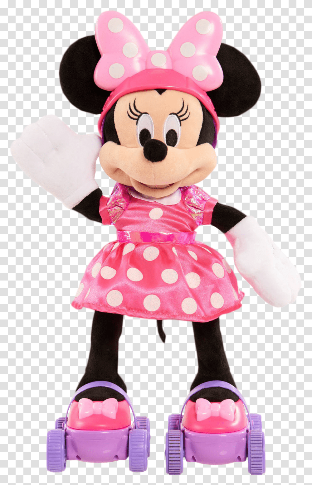 Minnie Head Roller Skate Minnie Mouse, Toy, Doll, Plush Transparent Png