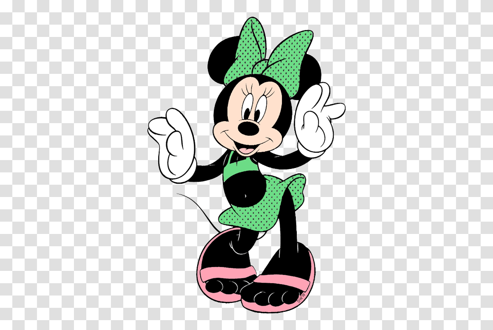 Minnie Looking Very Beautiful In Her Green Swimsuit Clip Art, Hat, Apparel, Elf Transparent Png