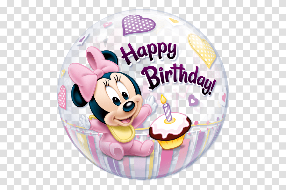 Minnie Mouse 1st Birthday Bubble Balloon Ears, Sphere, Sport, Sports, Golf Ball Transparent Png