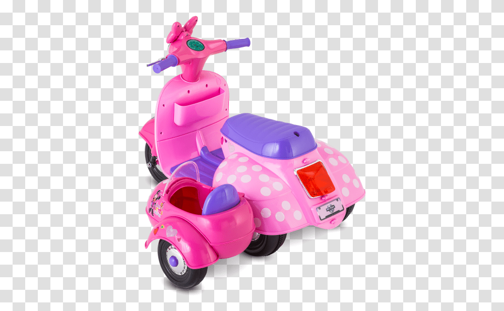 Minnie Mouse 6v Scooter, Toy, Vehicle, Transportation, Moped Transparent Png