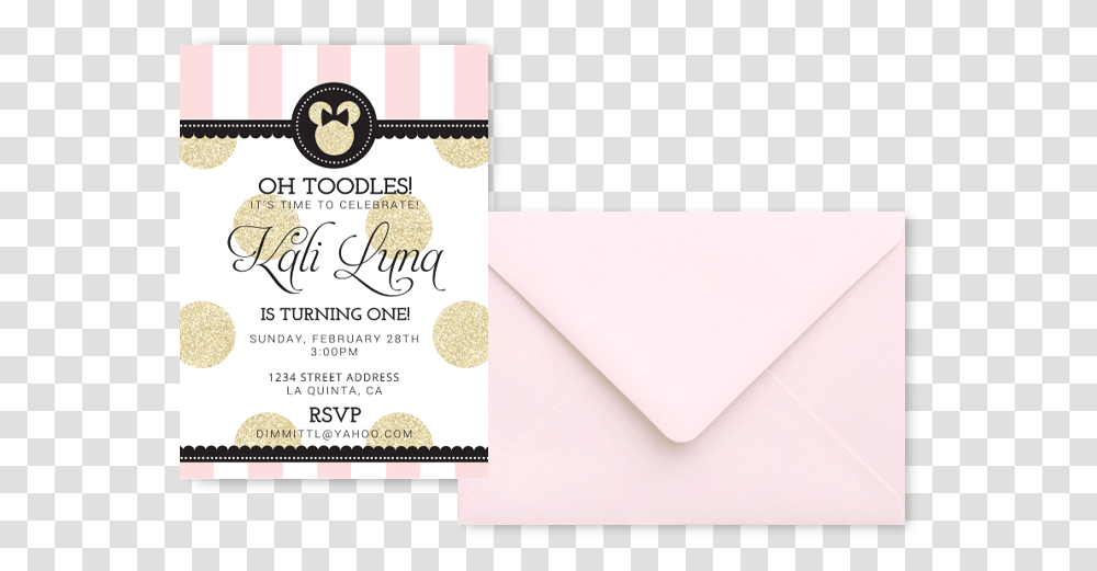 Minnie Mouse Baby Birthday Invitations Dcmediadesign1 Envelope, Mail, Airmail Transparent Png