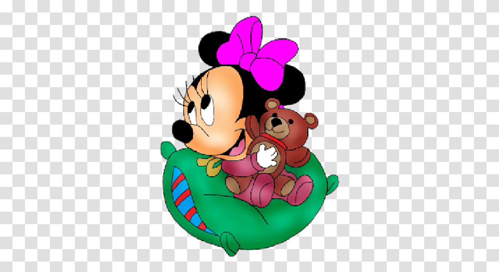 Minnie Mouse Bed Time Baby Disney Images Minnie Mouse Baby In Car Clipart, Graphics, Ball, Snowman, Winter Transparent Png
