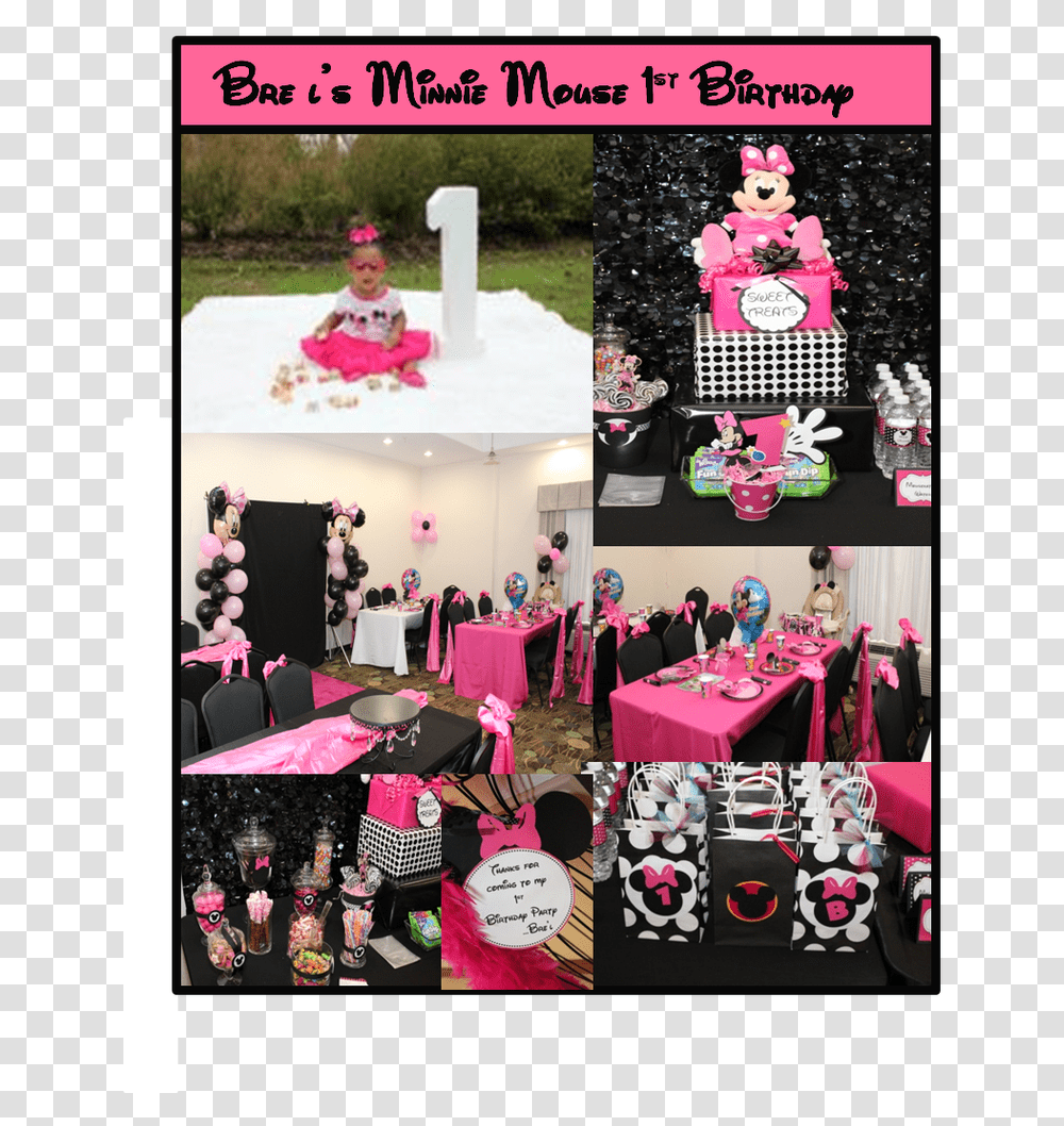 Minnie Mouse Birthday, Cake, Dessert, Food, Person Transparent Png
