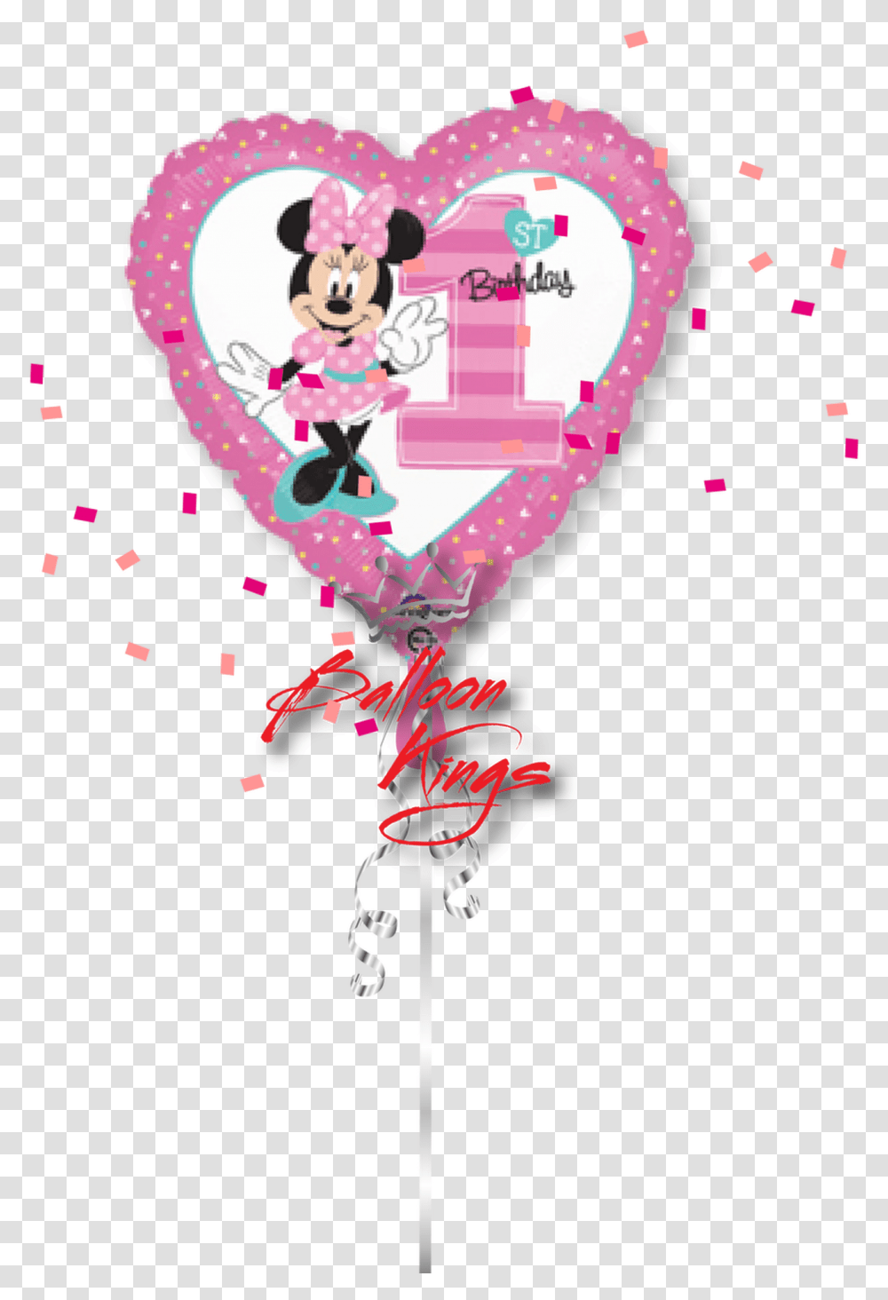 Minnie Mouse Birthday Happy 1 St Birthday Girl, Balloon, Paper, Pinata, Toy Transparent Png