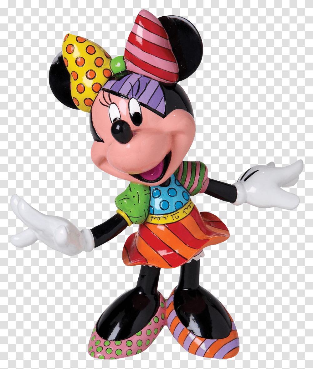 Minnie Mouse Britto Figurine, Toy, Performer Transparent Png