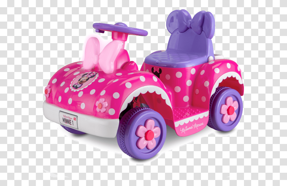 Minnie Mouse Car Minnie Mouse Car Toy, Vehicle, Transportation, Text, Food Transparent Png
