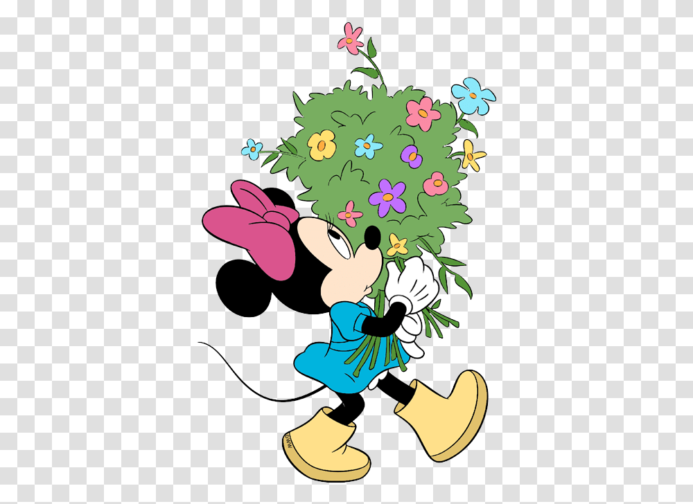 Minnie Mouse Clipart Green Free Clip Art Stock Mickey And Minnie Flower, Graphics, Floral Design, Pattern, Leisure Activities Transparent Png