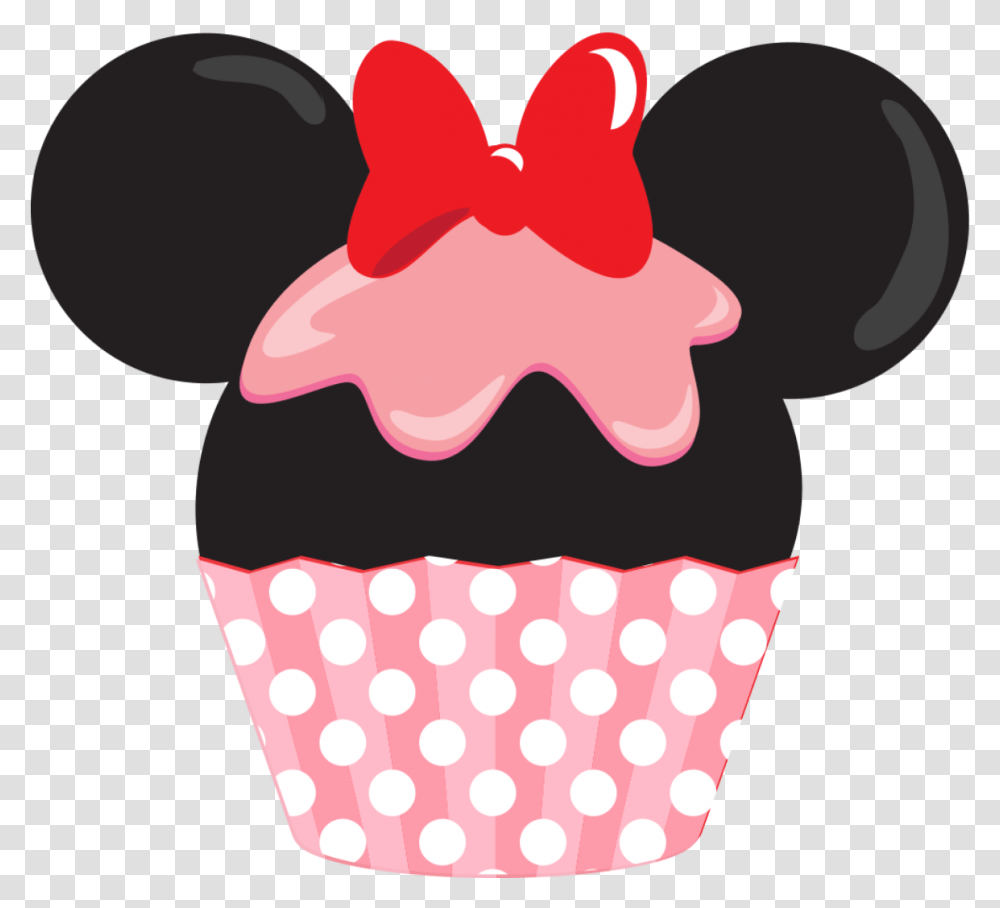 Minnie Mouse Cupcake Cartoon, Cream, Dessert, Food, Creme Transparent Png