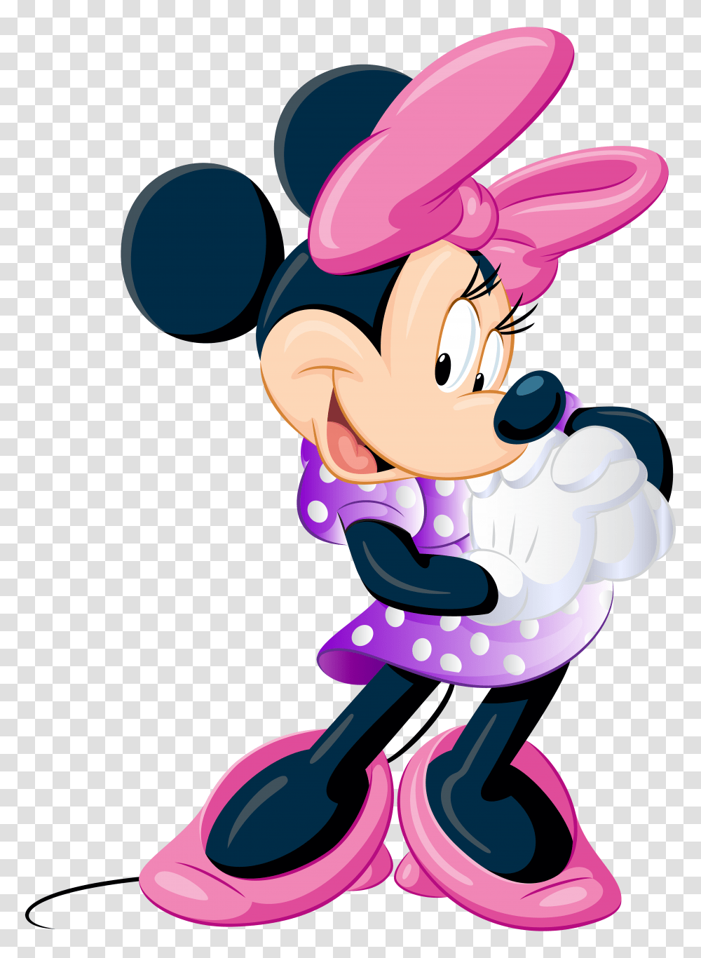 Minnie Mouse Free Clip Art, Purple, Comics, Book Transparent Png