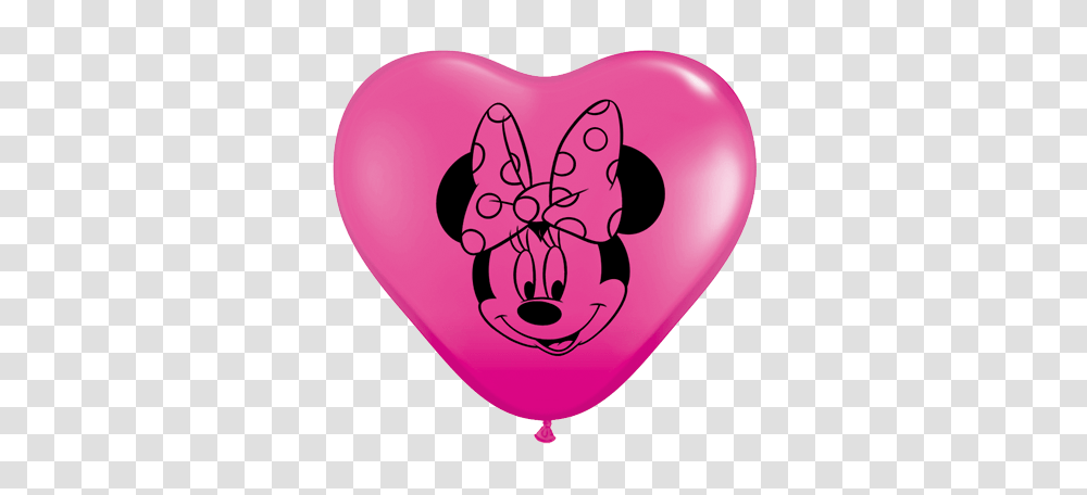 Minnie Mouse Heart Latex Balloons X Transparent Png