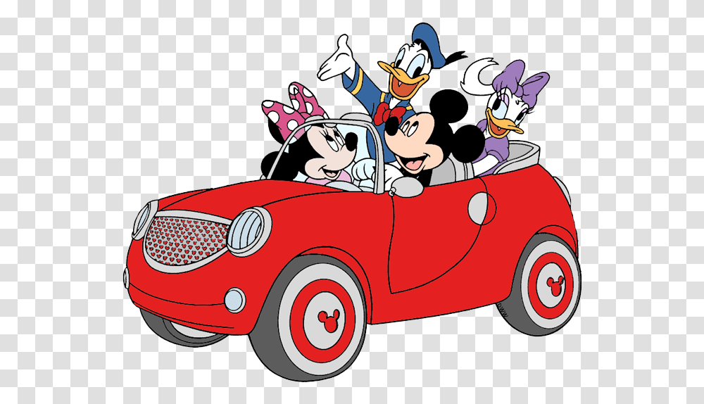 Minnie Mouse In Car, Convertible, Vehicle, Transportation, Automobile Transparent Png
