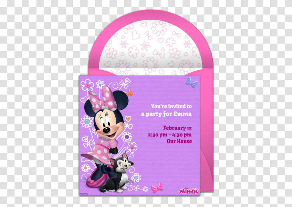 Minnie Mouse Invitation Minnie Mouse Quinceanera Dress, Envelope, Mail Transparent Png