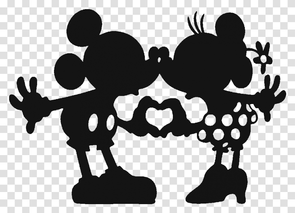 Minnie Mouse Mickey Mouse The Walt Disney Company Silhouette Mickey Minnie Mouse Silhouette, Stencil, Mustache, Batman Logo Transparent Png