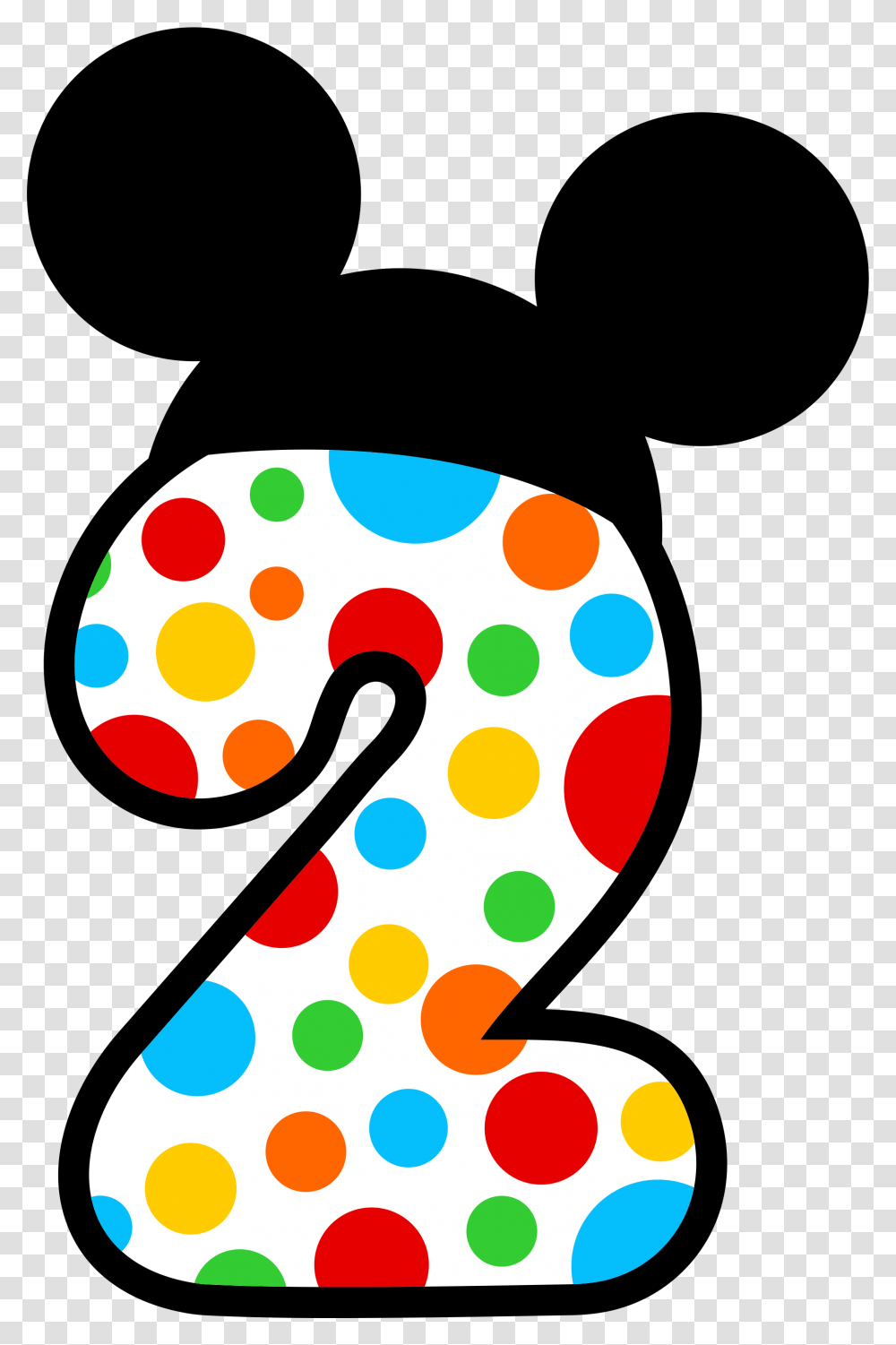 Minnie Mouse Number 2, Texture, Polka Dot Transparent Png