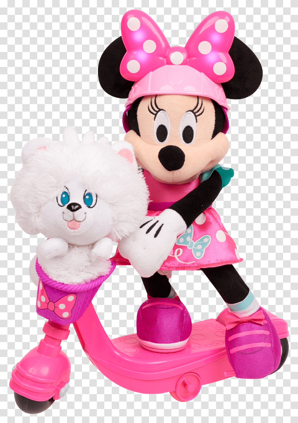 Minnie Mouse On A Scooter Transparent Png