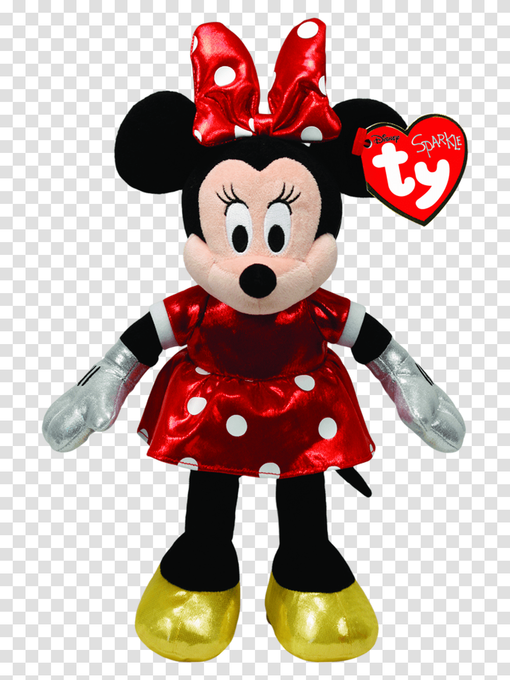 Minnie Mouse Red Sparkle Plush, Toy, Apparel, Doll Transparent Png