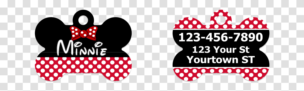 Minnie Mouse Tag Design, Texture, Number Transparent Png
