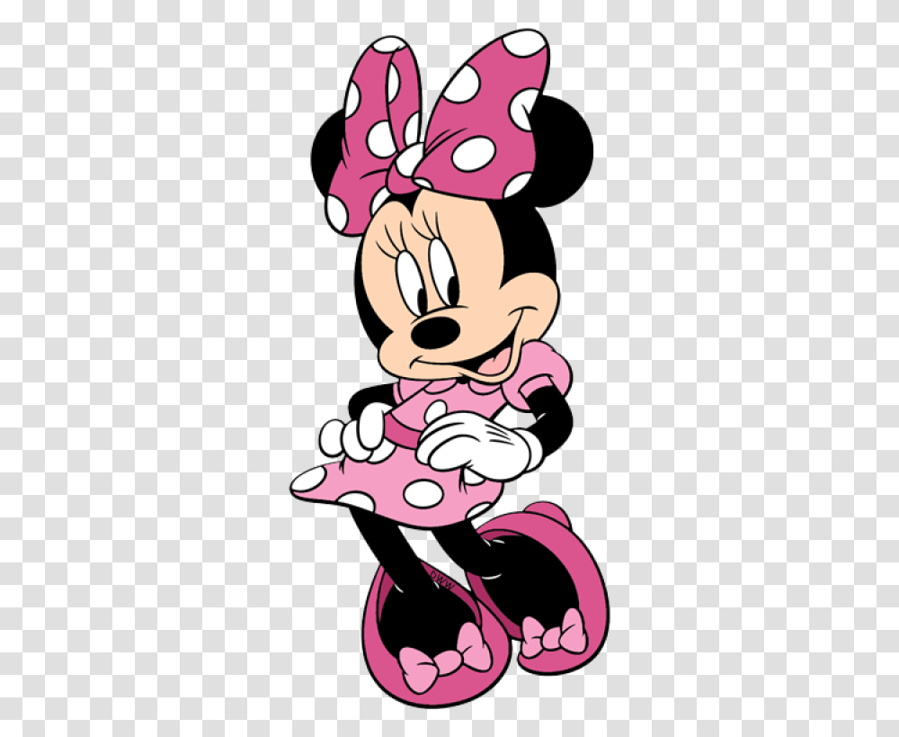 Minnie Mouse With Pink Dress, Poster, Video Gaming, Mammal, Animal Transparent Png