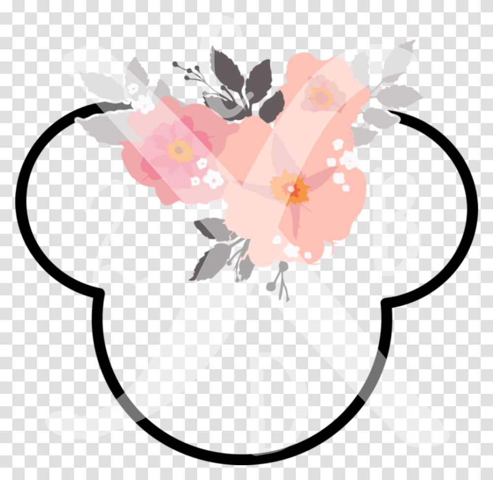 Minnie With Flowers 2 Crazy B, Text, Long Sleeve, Clothing, Graphics Transparent Png