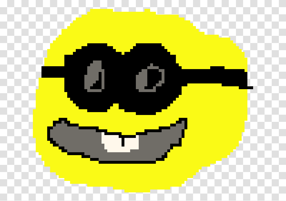 Minnion Emoji Cool Glasses U Turn Pixel Art, Pac Man, Pillow, Cushion Transparent Png
