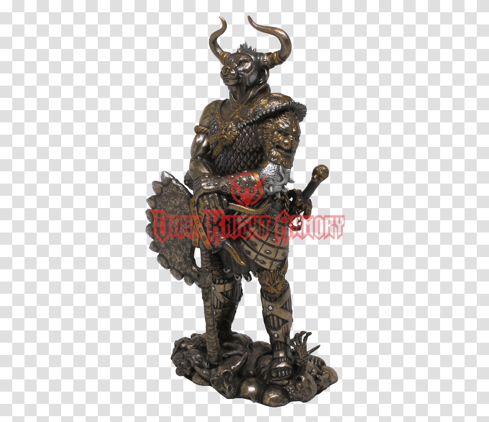 Minotaur Download Figurine, Person, Human, Armor, Bronze Transparent Png