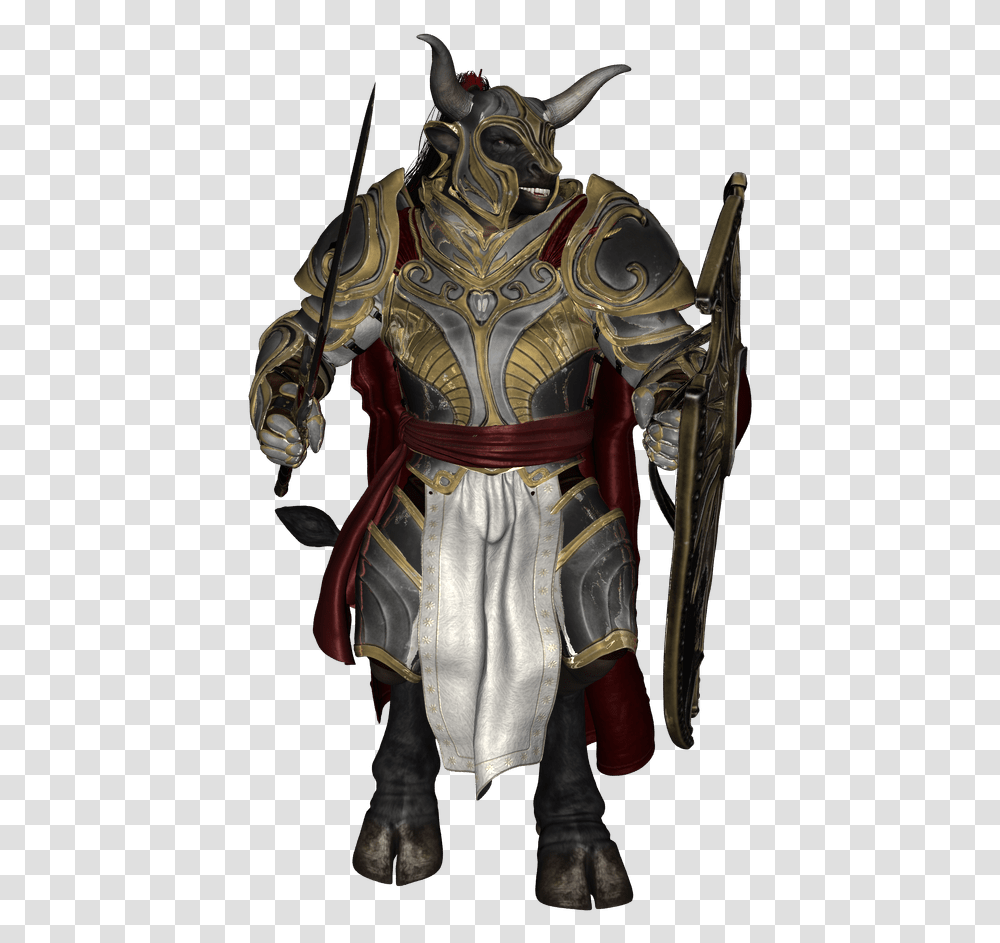 Minotaur Knight Rendory Breastplate, Armor, Person, Human Transparent Png