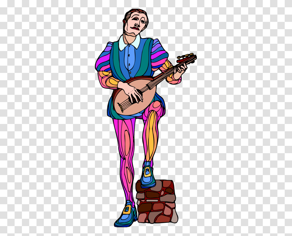 Minstrel Musician Middle Ages Guitarist Computer Icons Free, Leisure Activities, Musical Instrument, Lute, Person Transparent Png