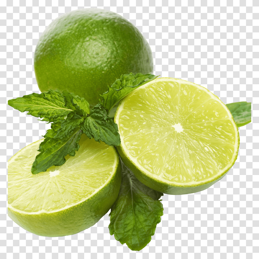 Mint And Lime Lime And Mint, Citrus Fruit, Plant, Food, Tennis Ball Transparent Png