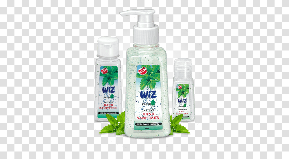 Mint Hand Sanitizer Wiz Hand Sanitiser, Shaker, Bottle, Potted Plant, Vase Transparent Png