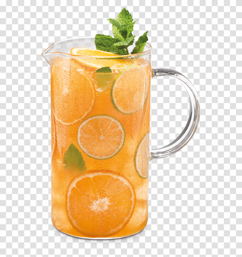 Mint Iced Tea Pitcher, Lemonade, Beverage, Plant, Jug Transparent Png