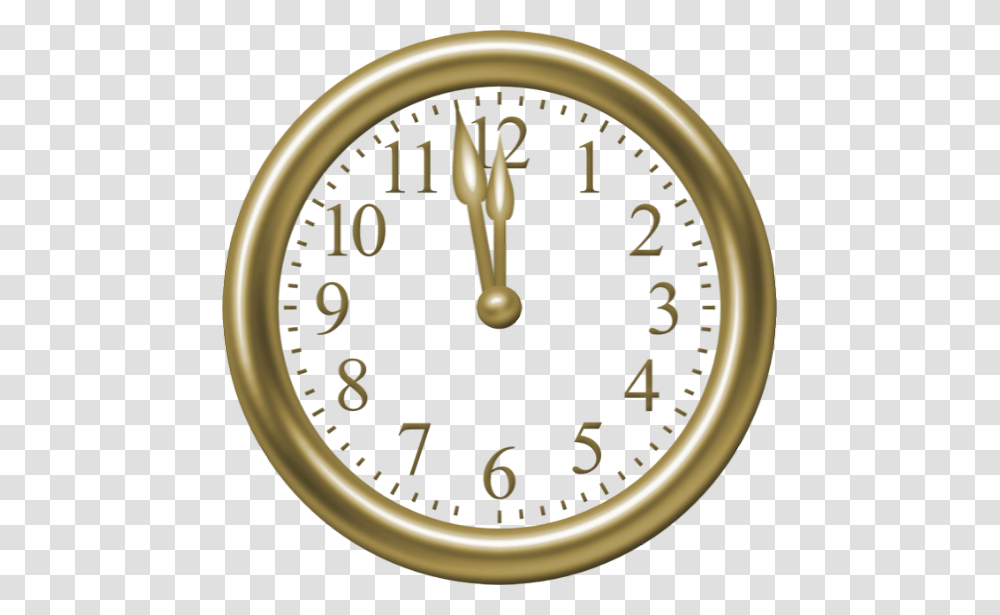 Minuit Horloge Pendule Dore Nouvel An Rveillon Clock Face, Clock Tower, Architecture, Building, Analog Clock Transparent Png