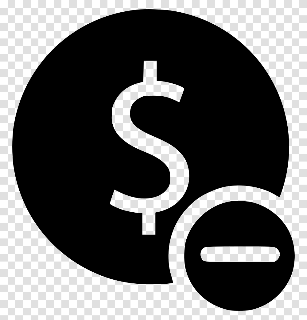 Minus Dollar Coin Big Money Small Money, Stencil, Label Transparent Png