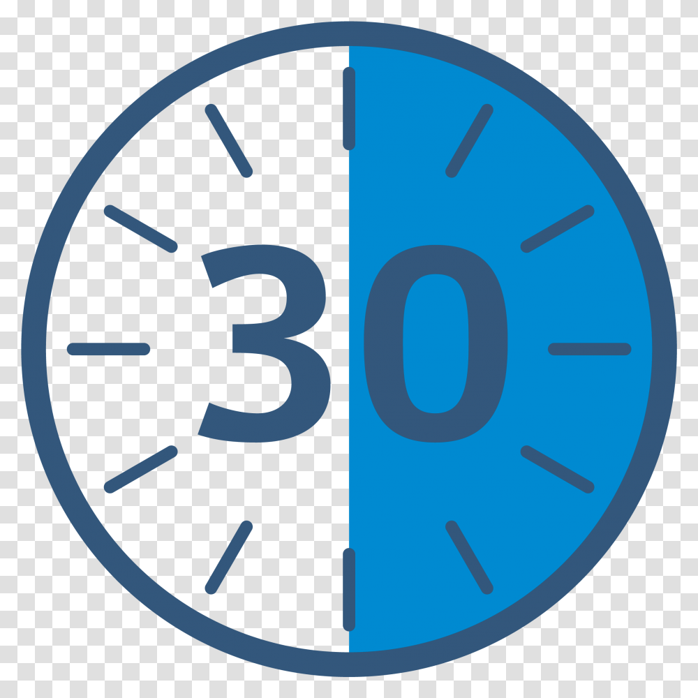 Minute Classes At Wisconsin Swim Academy 30 Minute Clock Icon, Analog Clock, Wall Clock Transparent Png