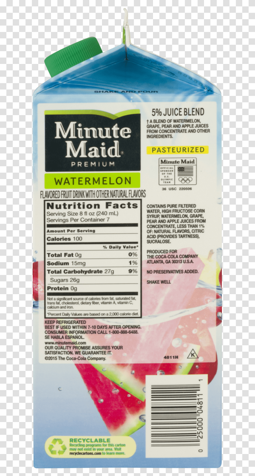 Minute Maid Tropical Punch Nutrition Facts, Advertisement, Poster, Flyer, Paper Transparent Png