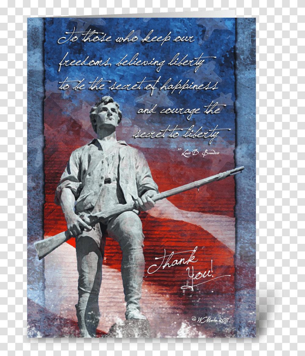 Minuteman Troop Support Greeting Card Greeting Card Poster, Person, Advertisement, Flyer Transparent Png