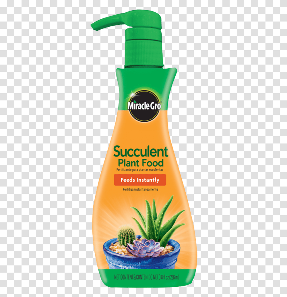 Miracle Gro Succulent Plant Food, Bottle, Shampoo, Label Transparent Png