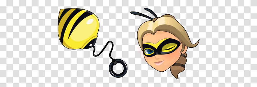 Miraculous Ladybug Queen Bee Cursor - Custom Browser Miraculous Ladybug Queen Bee, Glasses, Accessories, Animal, Face Transparent Png