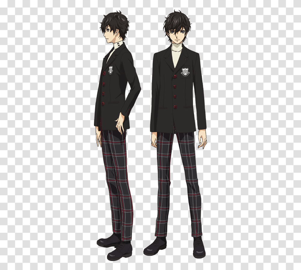 Miraculous Maku Ren Persona 5 Ren Amamiya, Coat, Clothing, Suit, Overcoat Transparent Png
