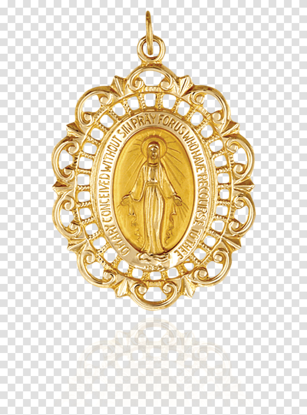 Miraculous Medallion In Filigree Frame Emblem, Gold, Chandelier, Lamp Transparent Png