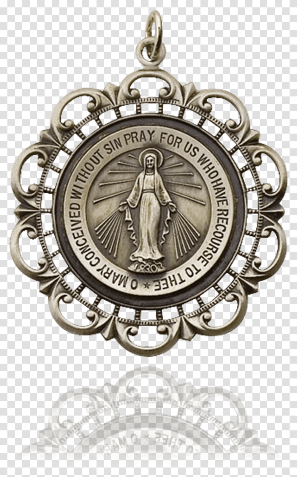 Miraculous Medallion With Filigree Frame Mandala, Wristwatch, Logo, Trademark Transparent Png