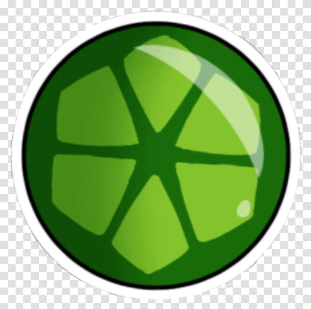 Miraculousladybugcarapace Sticker Miraculous Logo, Green, Tennis Ball, Plant, Food Transparent Png