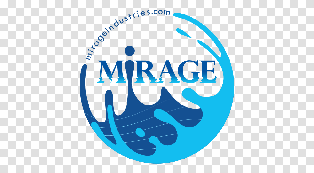 Mirage Water Logo Circle, Label, Trademark Transparent Png