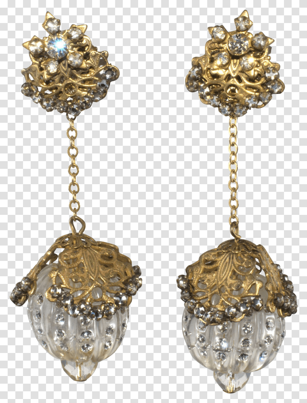 Miriam Haskell Long Dangle Glass Ball Earrings With Earrings, Accessories, Accessory, Jewelry, Diamond Transparent Png