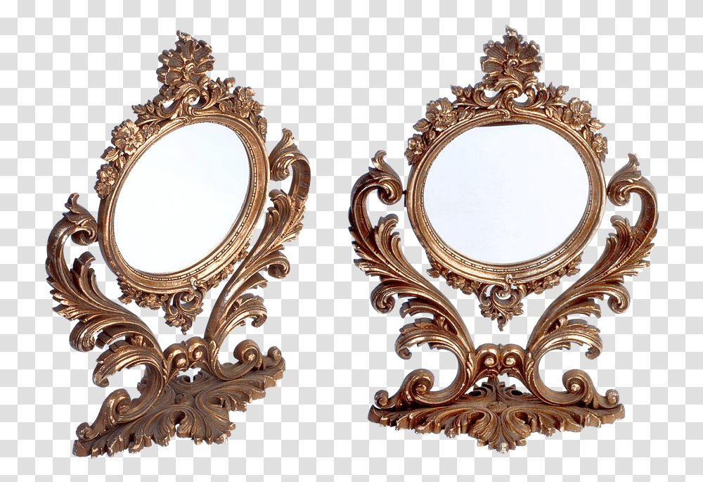 Mirror Antique Mirror Watch Accessory Reflection History Of Mirrors, Bronze Transparent Png