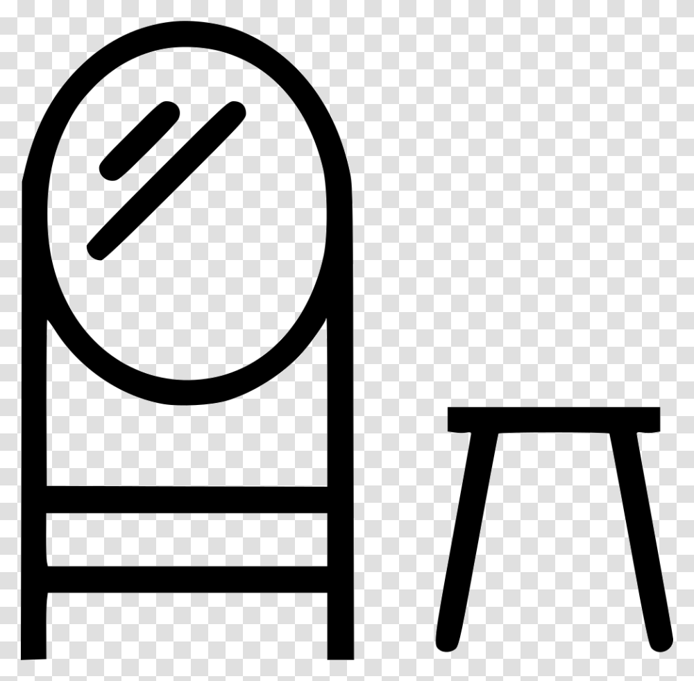 Mirror Chair Furniture Decoration Home Furniture, Sign, Stencil, Road Sign Transparent Png